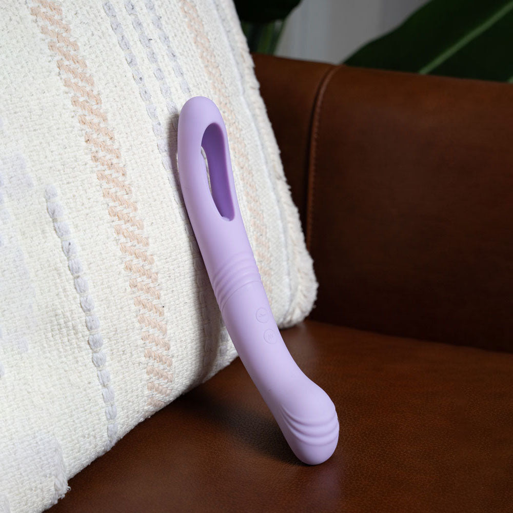 Maia HARPER - Gender-Neutral 24.1 cm USB Rechargeable Body-Safe Silicone Vibrator in Purple