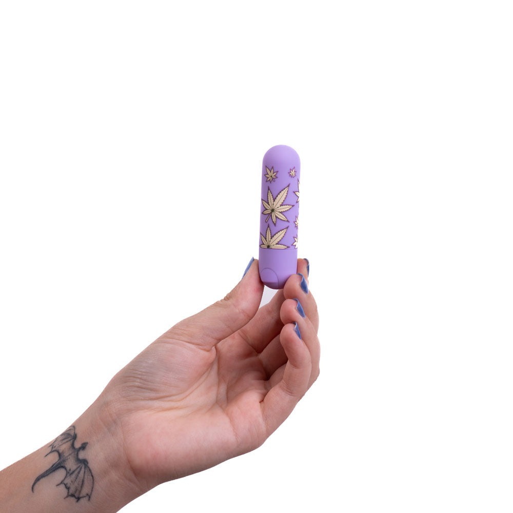 Maia Jessi 420 - Violet USB Rechargeable Bullet Vibrator (7.6 cm, Body-Safe Silicone)