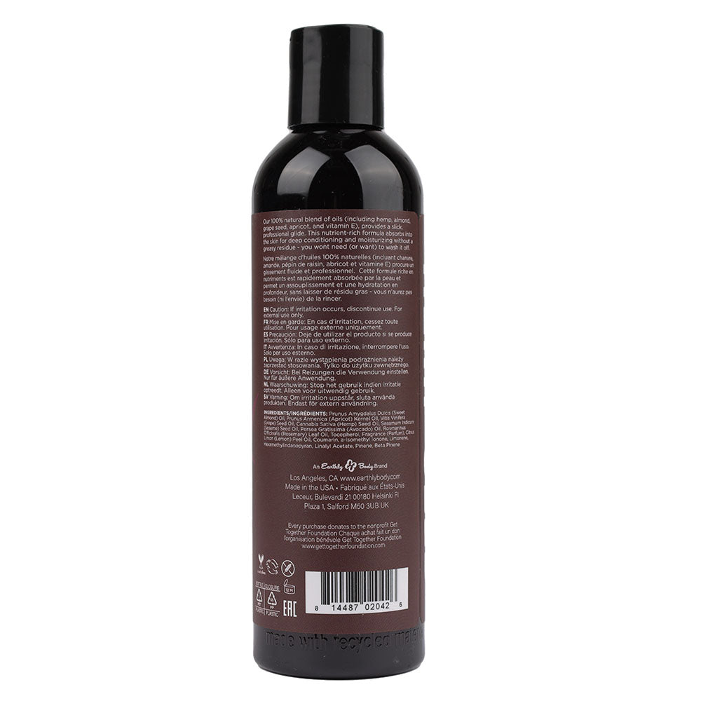 Hemp Seed Massage & Body Oil - Vanilla & Fairy Floss Scent - 237 ml Bottle for Relaxation and Wellness