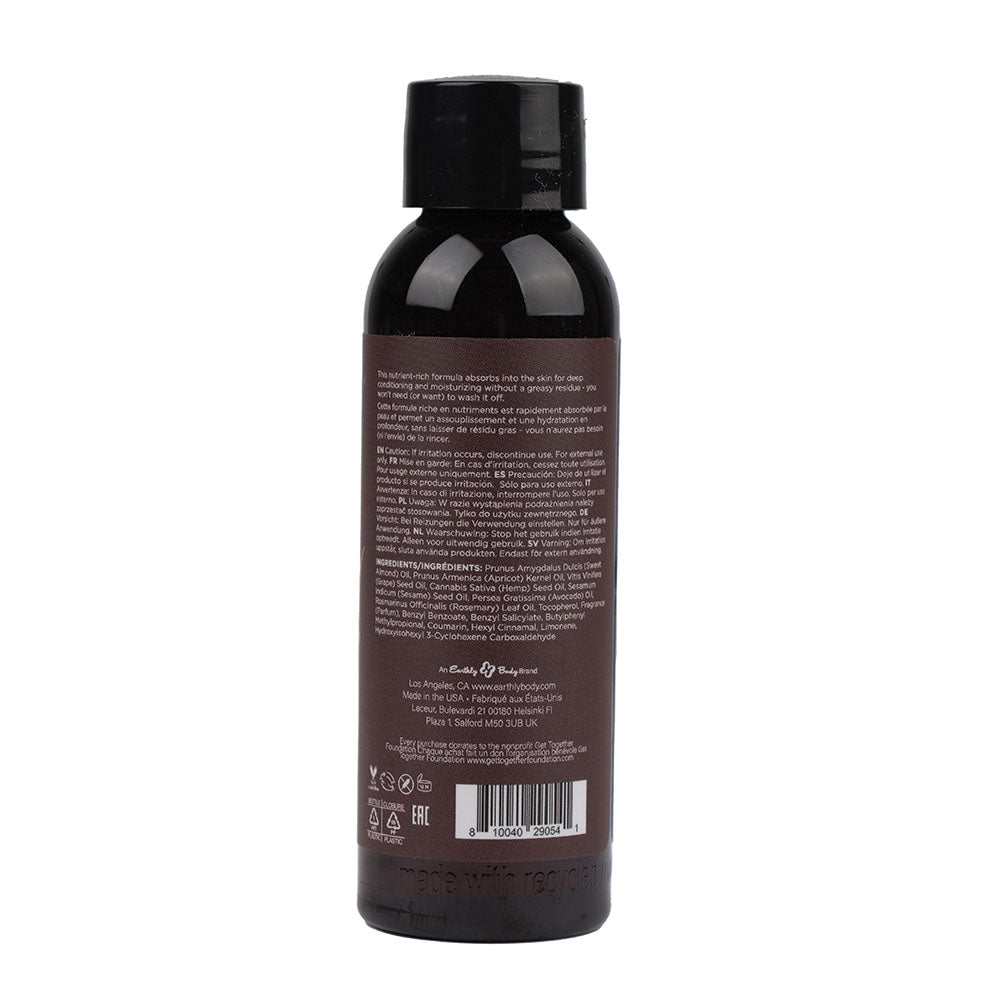 Hemp Seed Massage & Body Oil – Beach Daze (Coconut & Pineapple) Scented – 59 ml Bottle – Nourishing & Relaxing Wellness Formula