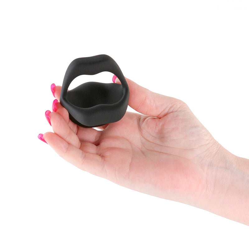 Techno Strobe Black - USB Rechargeable Vibrating Cock Ring with App Control for Enhanced Pleasure