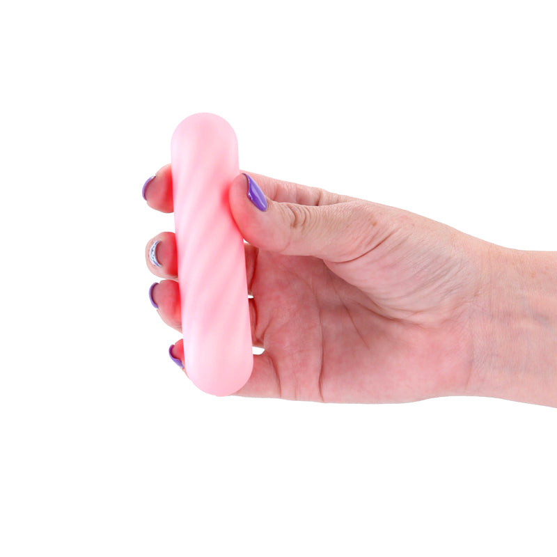 X & O's Bullet – USB Rechargeable – Body-Safe Silicone – Light Pink – 10.5 cm