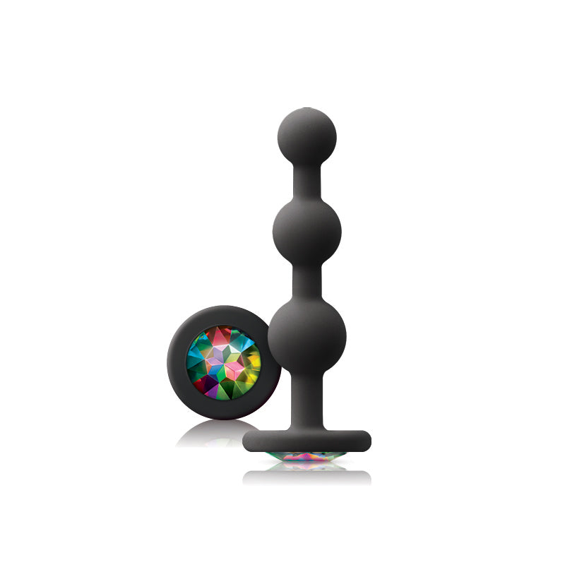 Glams Anal Toy – Ripple Design, Body-Safe Silicone – Black – 11.4 cm
