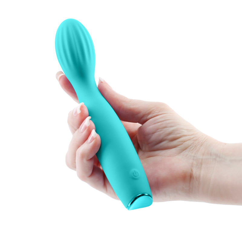 Revel Pixie - Teal - 17.3 cm USB Rechargeable Body-Safe Silicone Vibrator for Wellness