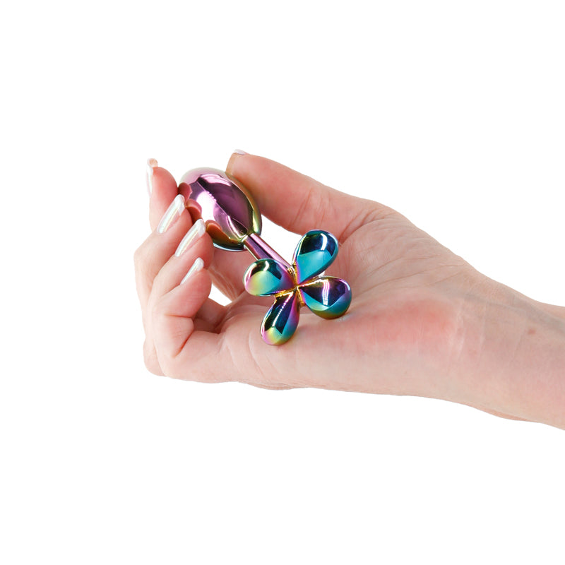 Clover Metallic Butt Plug - 9.2 cm Multicolour Design (Body-Safe, Gender-Neutral)