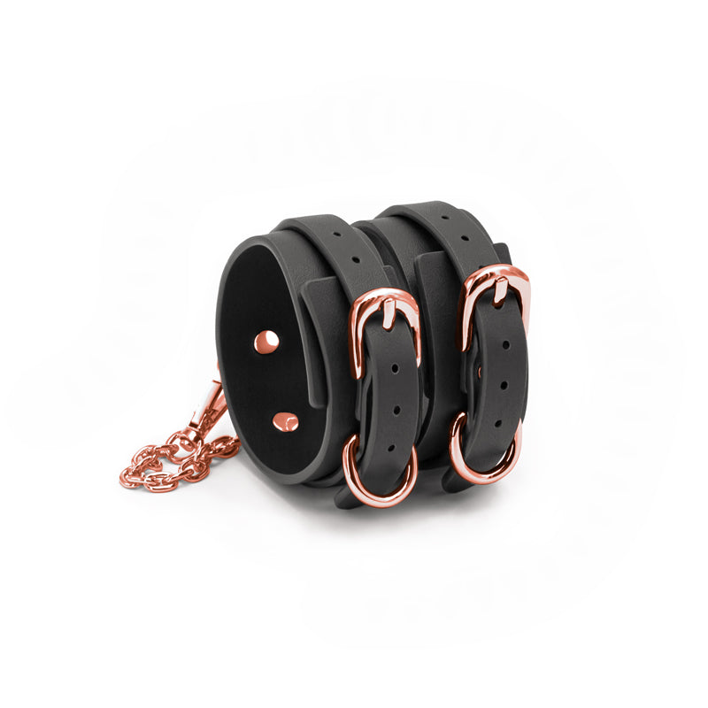 Bondage Couture Adjustable Ankle Restraints - Classic Black - Comfortable and Safe for All