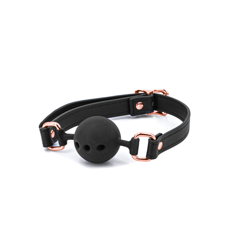 Bondage Couture Black Mouth Restraint Ball Gag – Premium Quality, Adjustable Fit