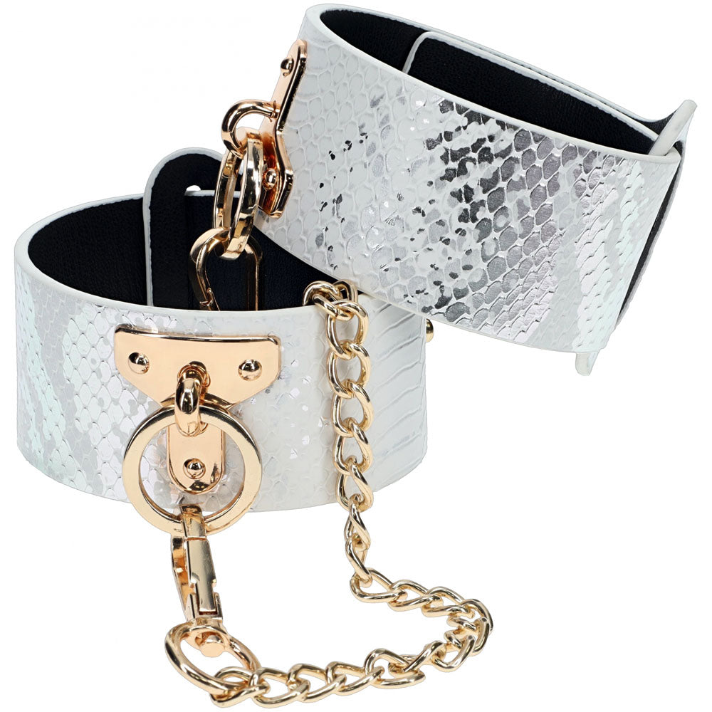 OUCH! Florence Collection - White Leg Restraints for Enhanced Sensation and Comfort