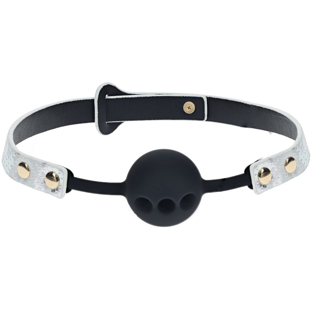 OUCH! Florence Collection - Breathable Silicone Ball Gag for Comfortable Restraint - White