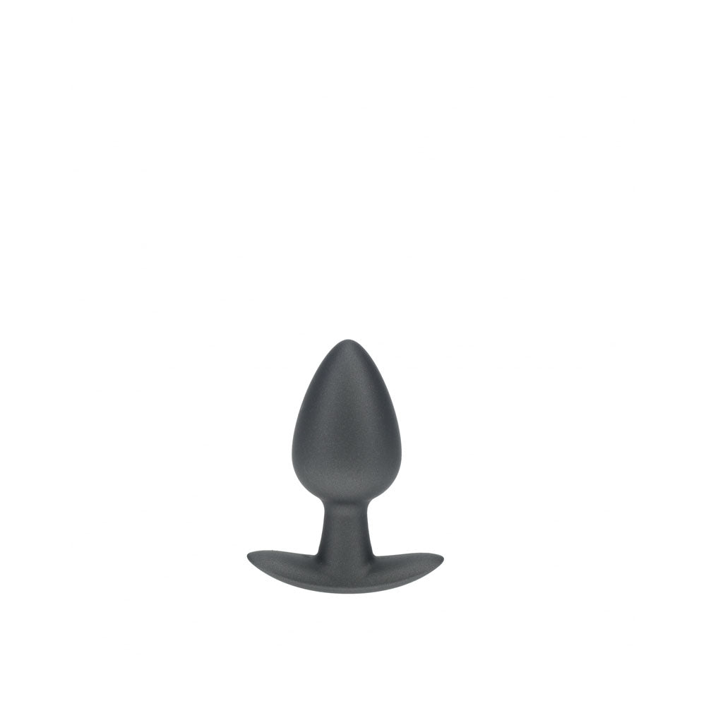 OUCH! Medium Anal Plug - Gun Metal Grey - 7.9 cm Body-Safe Silicone Butt Plug for Wellness and Pleasure