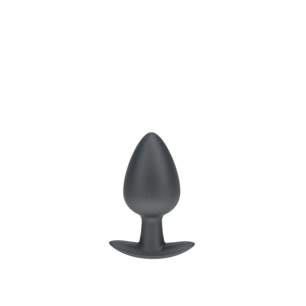 OUCH! Body-Safe Large Anal Plug - Gun Metal Grey - 8.9 cm Butt Plug for Enhanced Pleasure