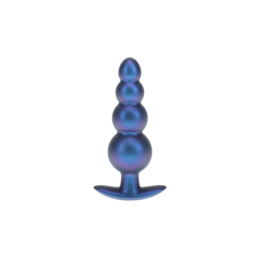 OUCH! Body-Safe Beaded Anal Plug – Metallic Blue (11.7 cm, Non-Toxic, Comfortable Design)