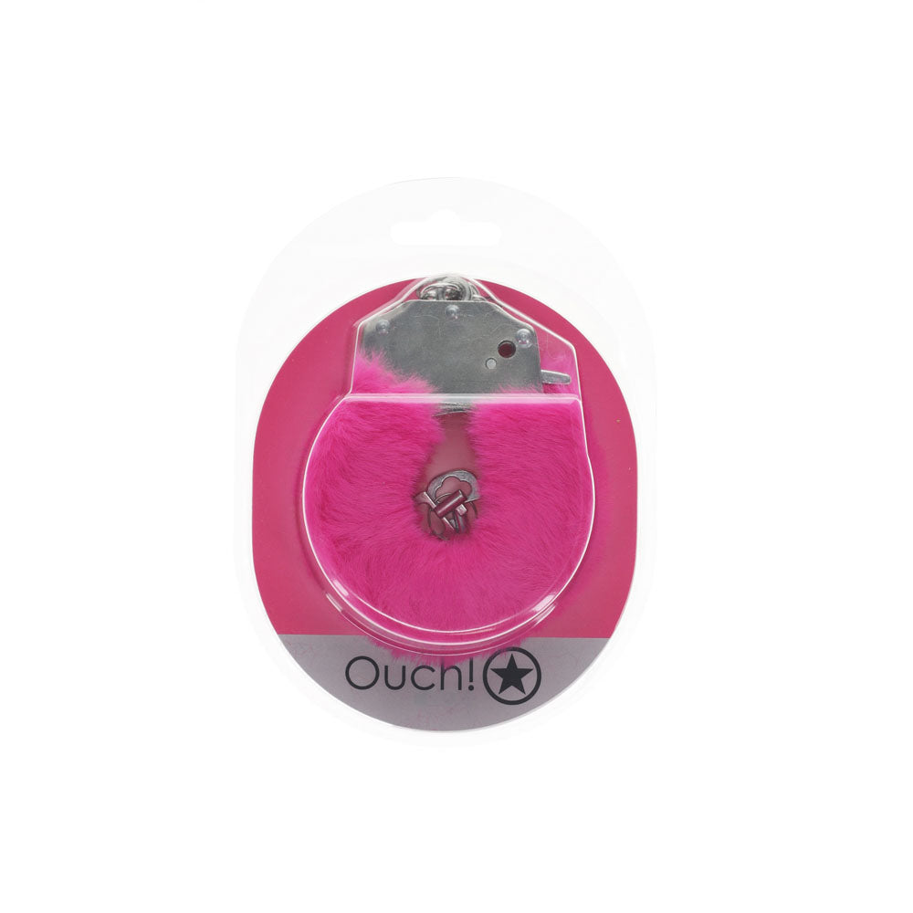 OUCH! Bondage Toys – Heavy-Duty, Fluffy Restraints – Pink