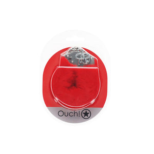 OUCH! red heavy-duty fluffy handcuffs – image 2