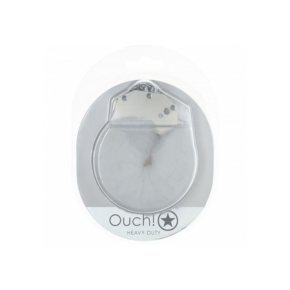 OUCH! Premium Fluffy Restraints - Soft White Cuffs for Comfort and Control