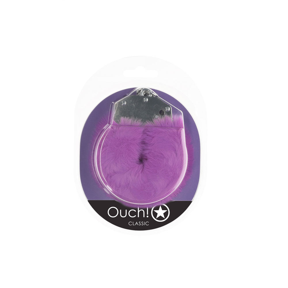 OUCH! Bondage Cuffs – Soft, Comfortable Fabric – Purple