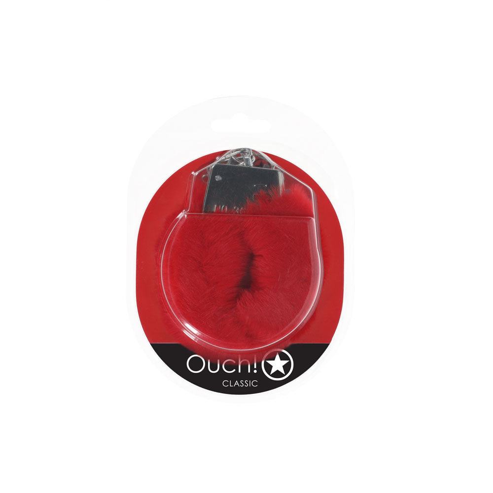 OUCH! Bondage Restraints – Soft, Plush Material – Red