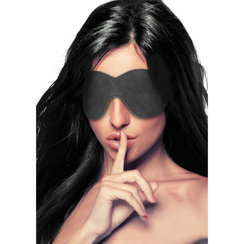 OUCH! Luxe Diamond-Studded Eye Mask – Elegant Black Sleep Mask for Ultimate Comfort