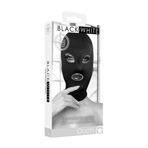 OUCH! black subversion hood with open mouth