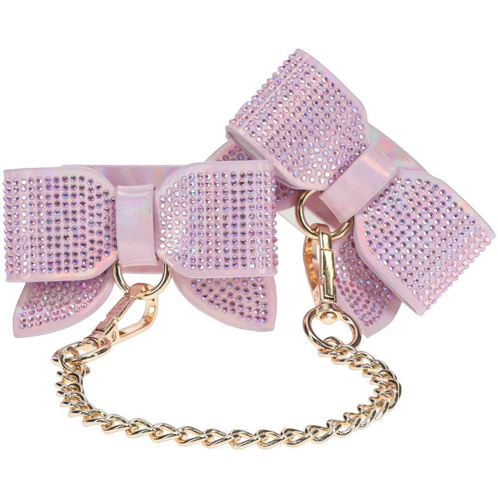 OUCH! Paris Collection - Body-Safe Pink Restraints Handcuffs for Couples (Adjustable, Soft Touch)