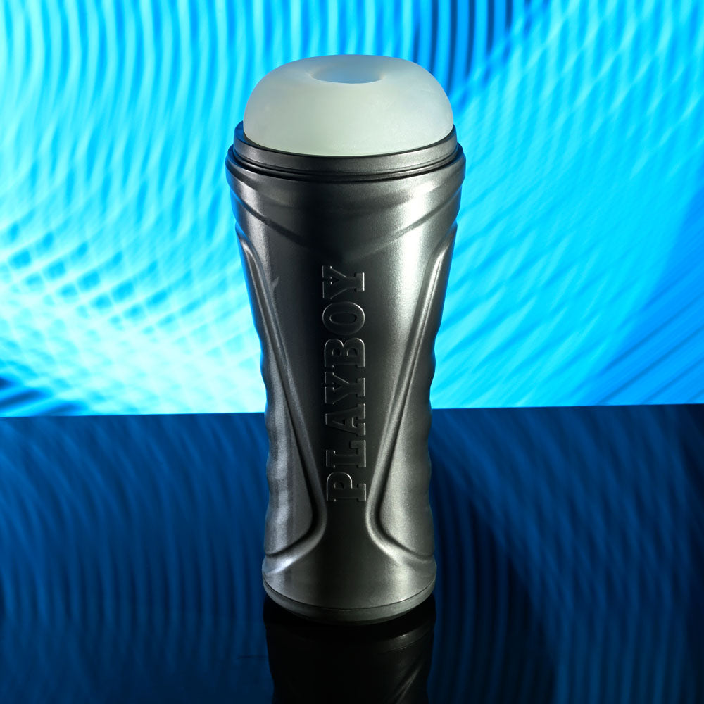 Playboy Pleasure THE URGE MEDIUM - Clear Body-Safe Stroker for Enhanced Sensation (Unisex, Easy to Clean)