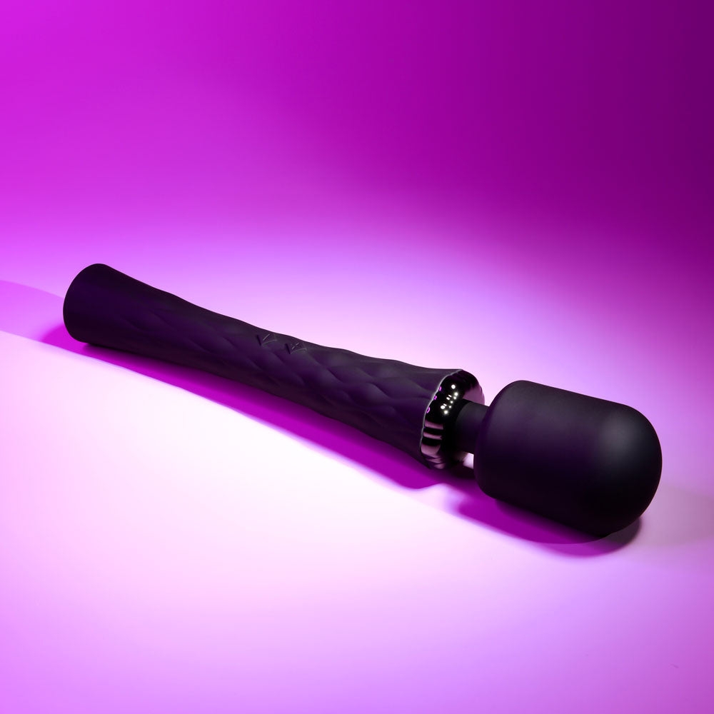 Playboy Pleasure ROYAL - Black 29.2 cm USB Rechargeable Body Massage Wand for Ultimate Relaxation