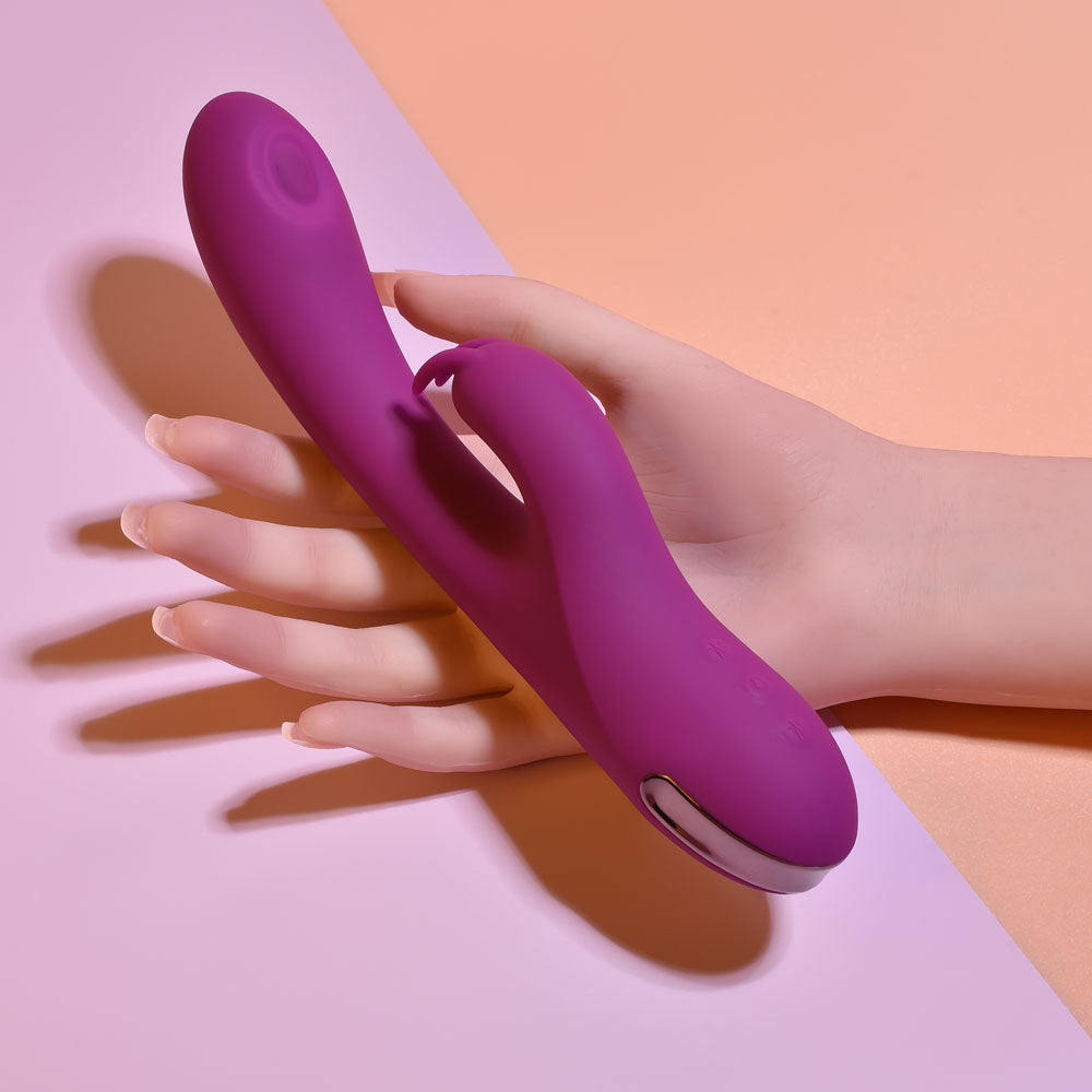 Playboy Pleasure THUMPER - USB Rechargeable Purple Rabbit Vibrator (21.9 cm, Body-Safe Silicone)