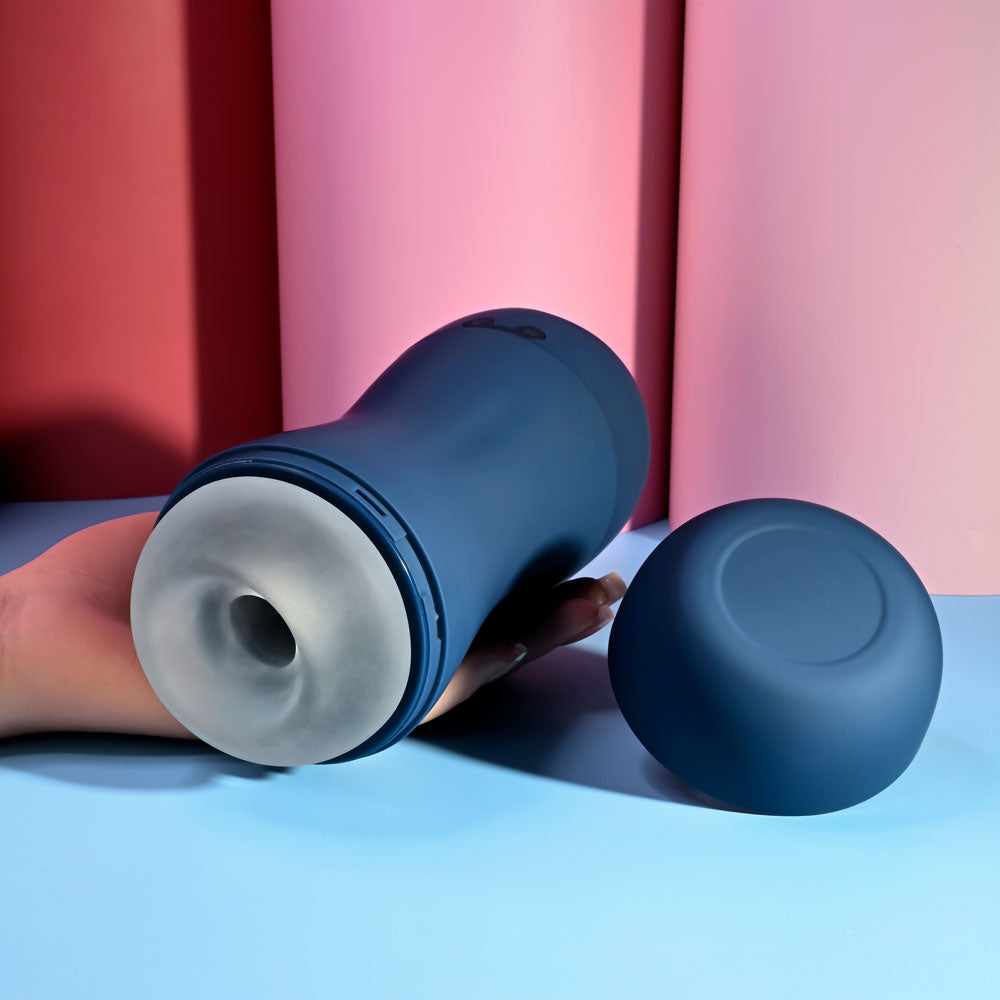 Playboy Pleasure GUSTO - Body-Safe USB Rechargeable Vibrating & Sucking Masturbator for Enhanced Stimulation