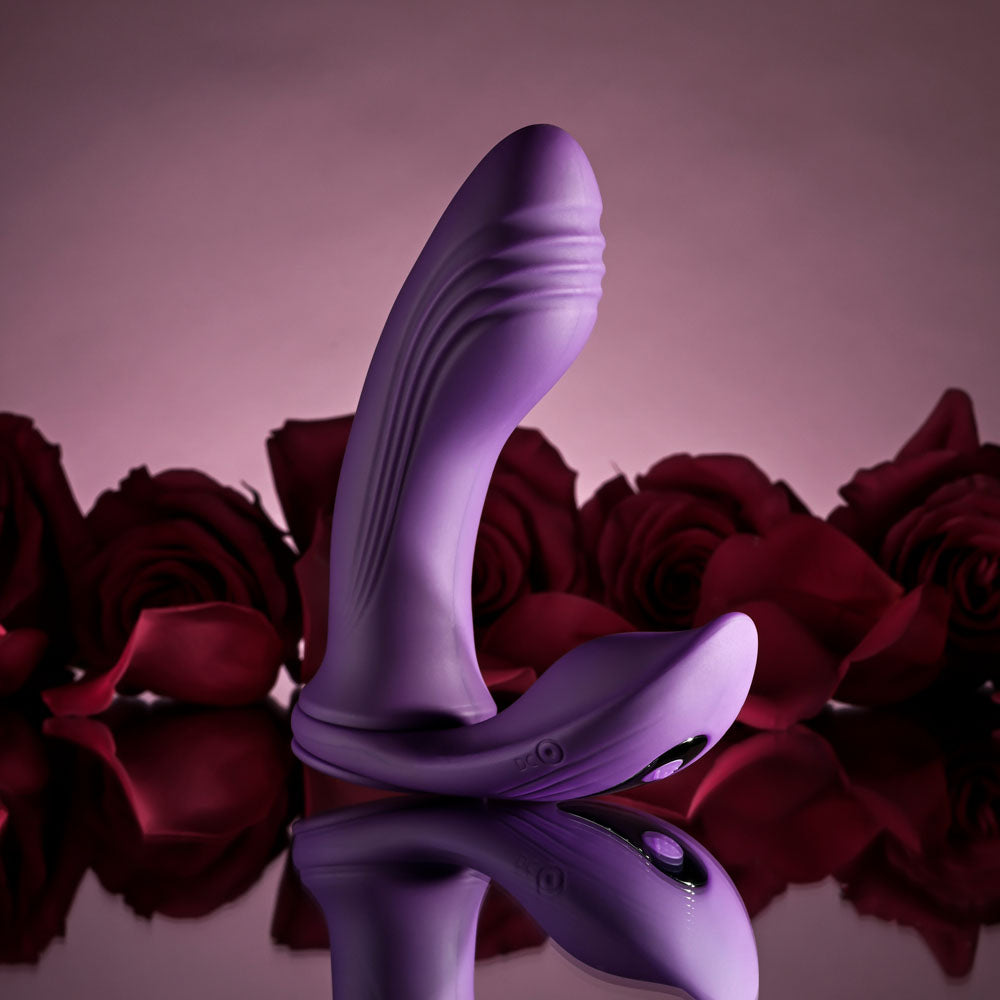 Playboy Pleasure MIX & MATCH - Purple USB Rechargeable G-Spot Vibrator with C-Ring Attachment