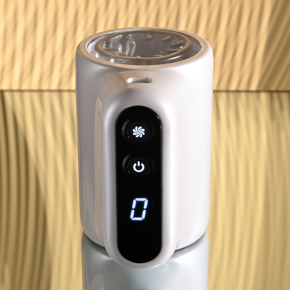 Playboy Pleasure SPIN DOCTOR - USB Rechargeable Vibrating & Spinning Stroker in White (Body-Safe Material)