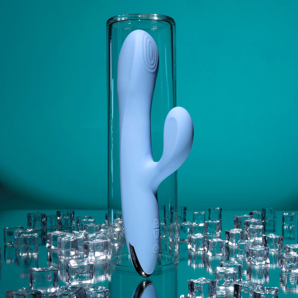 Playboy Pleasure UP AND AWAY - Blue 26.7 cm USB Rechargeable Rabbit Vibrator for Enhanced Wellness and Intimacy
