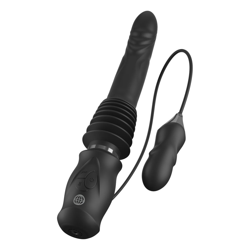 FFS Ultimate Body-Safe Silicone Thruster - Black (USB Rechargeable, Powerful Thrusting Vibrator)