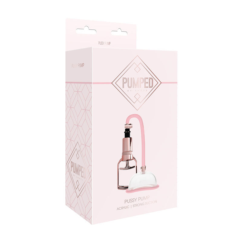 Pumped Pussy Pump - Rose Pink Body-Safe Vagina Enhancer (Adjustable Suction, Ergonomic Design)