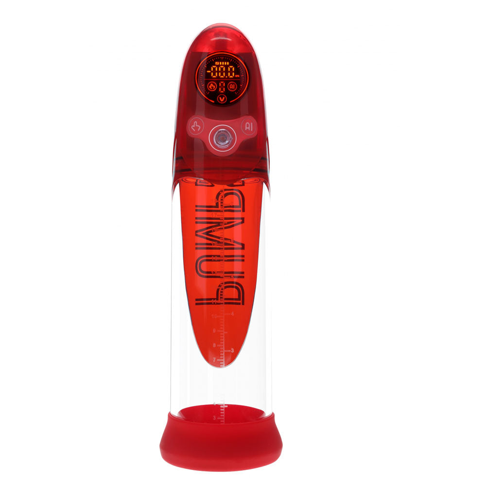 Pumped Auto Pump – AI-Enabled, USB Rechargeable – Red/Clear