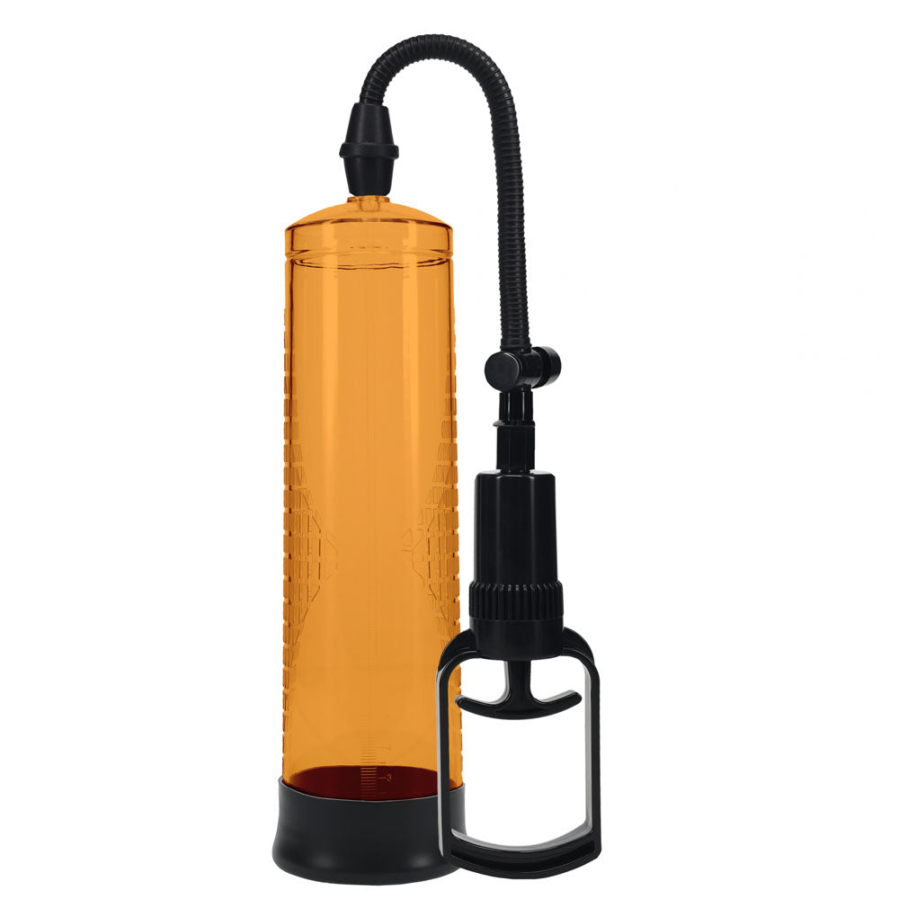 PUMPED Basic Penis Pump 2 - Vibrant Orange - Body-Safe, Rechargeable, and User-Friendly