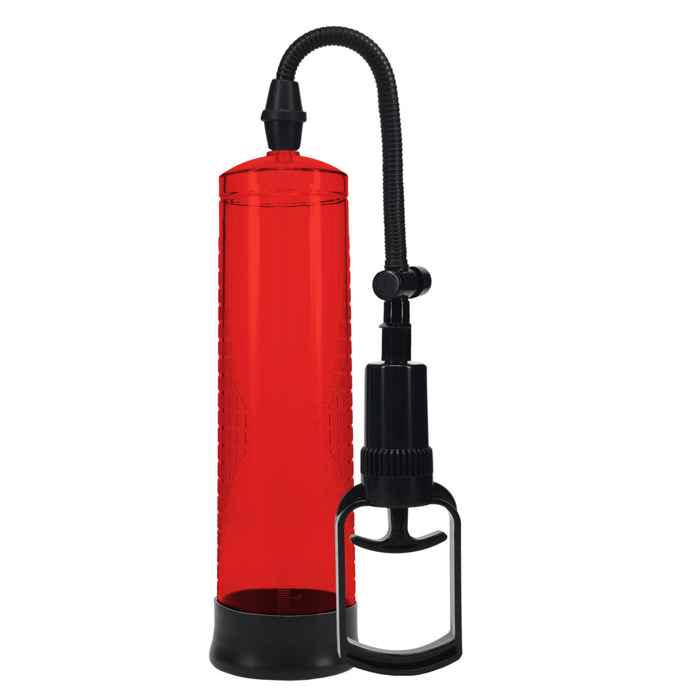PUMPED Basic Penis Pump 2 - Red - Body-Safe and Rechargeable for Enhanced Wellness