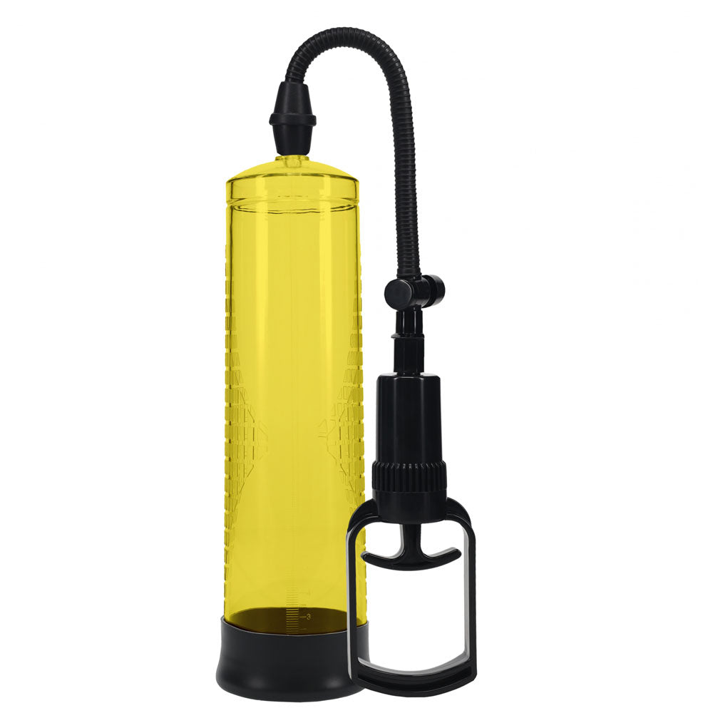PUMPED Basic Penis Pump 2 - Vibrant Yellow - Body-Safe, Easy to Use, and Rechargeable