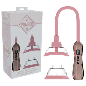 PUMPED rose gold vulva and breast pump with tongue