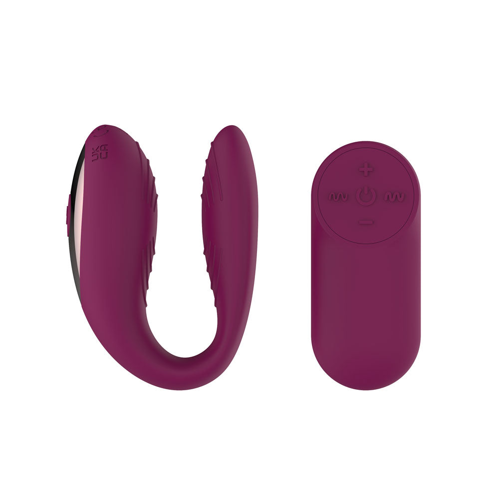 Passion Play Couples Vibrator – USB Rechargeable, Body-Safe Silicone – Purple