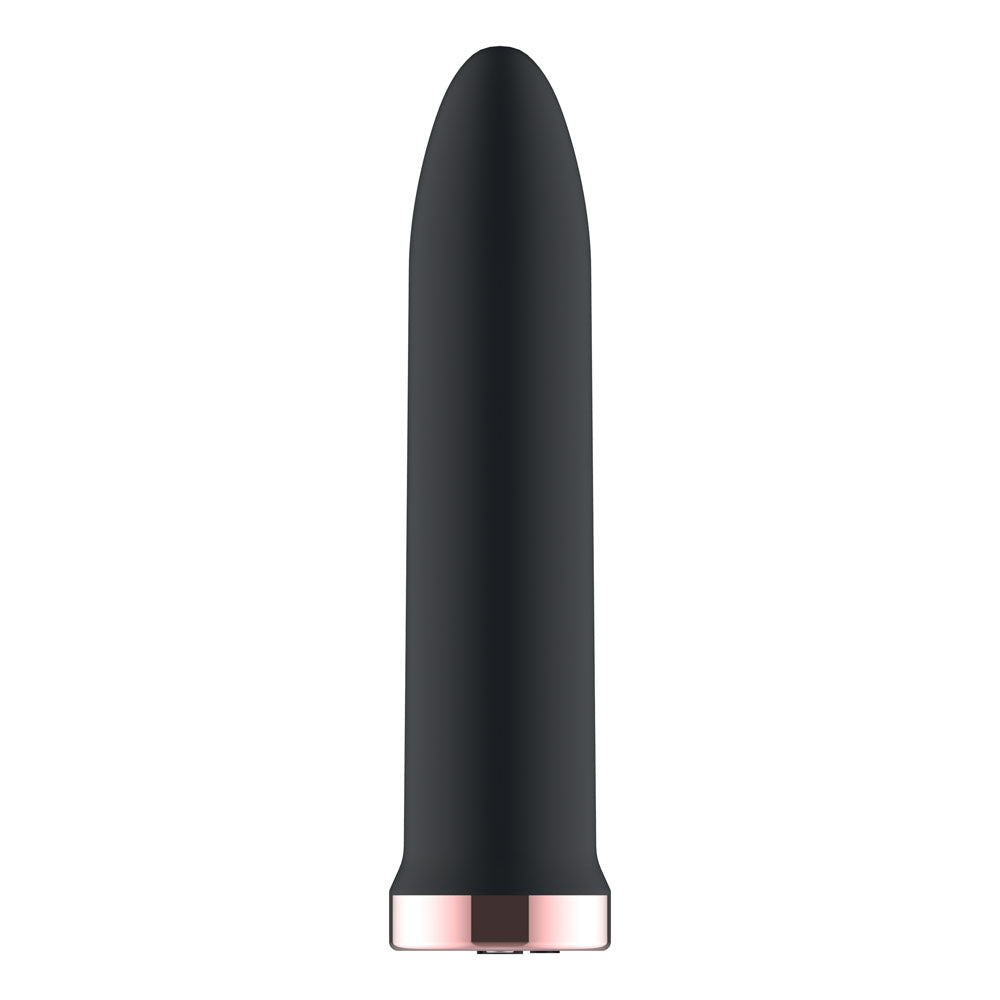 Passion Play Bullet – Rechargeable, Body-Safe Silicone – Black – 9.8 cm