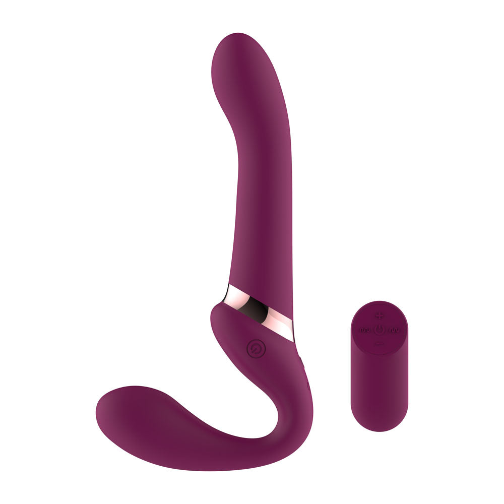 Passion Play Strap-On – Rechargeable, Purple – 25 cm
