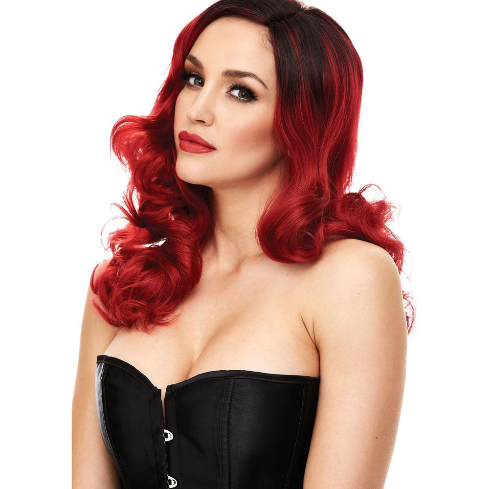 PLEASURE WIGS Lingerie & Body Wear – Red/Black Colour