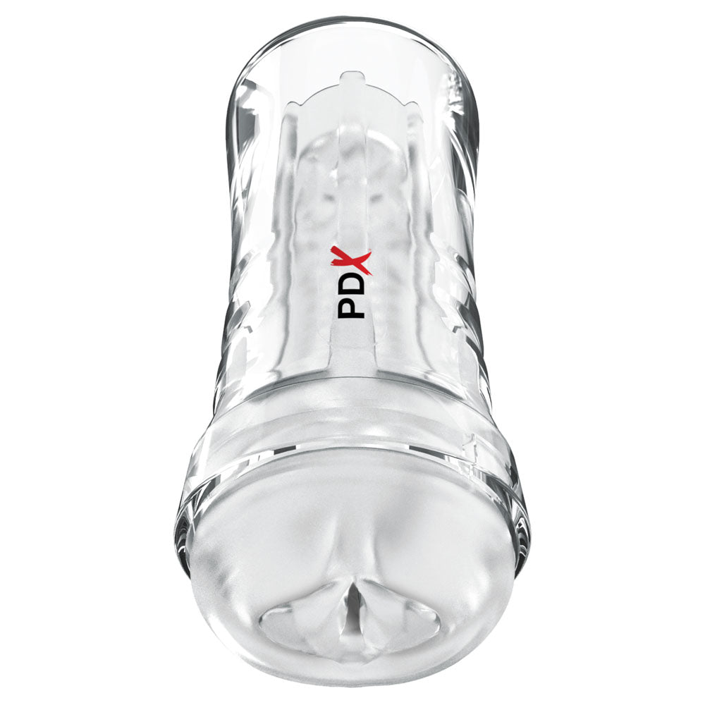 PDX Extreme Masturbator – Self-Lubricating – Clear