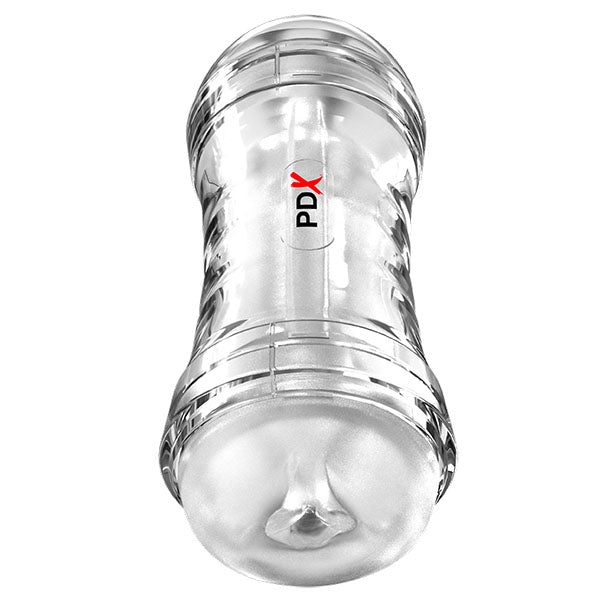 PDX Wet Masturbator – Dual Ended, Self-Lubricating – Clear
