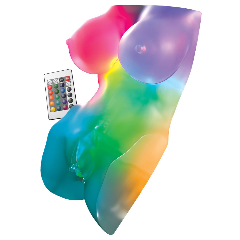 PDX Elite Masturbator – LED, Clear – Mini Torso