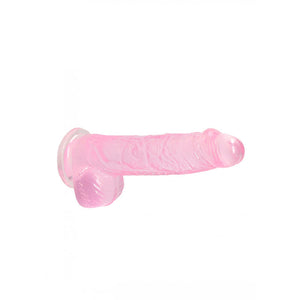 REALROCK crystal clear pink 6 inch dildo with balls – image 8