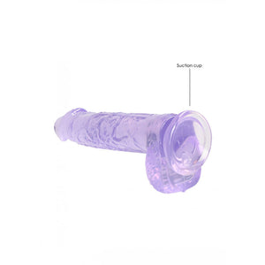 REALROCK crystal clear purple 6 inch dildo with balls – image 8