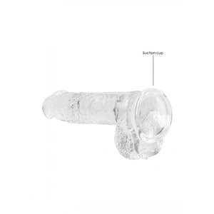 REALROCK crystal clear clear 6 inch dildo with balls – image 7