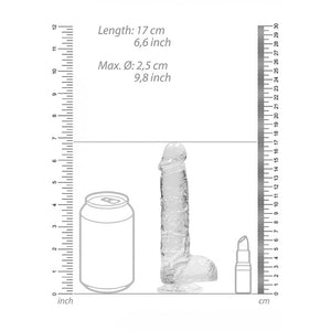 REALROCK crystal clear clear 6 inch dildo with balls – image 8