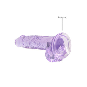 REALROCK crystal clear purple 7 inch dildo with balls – image 7